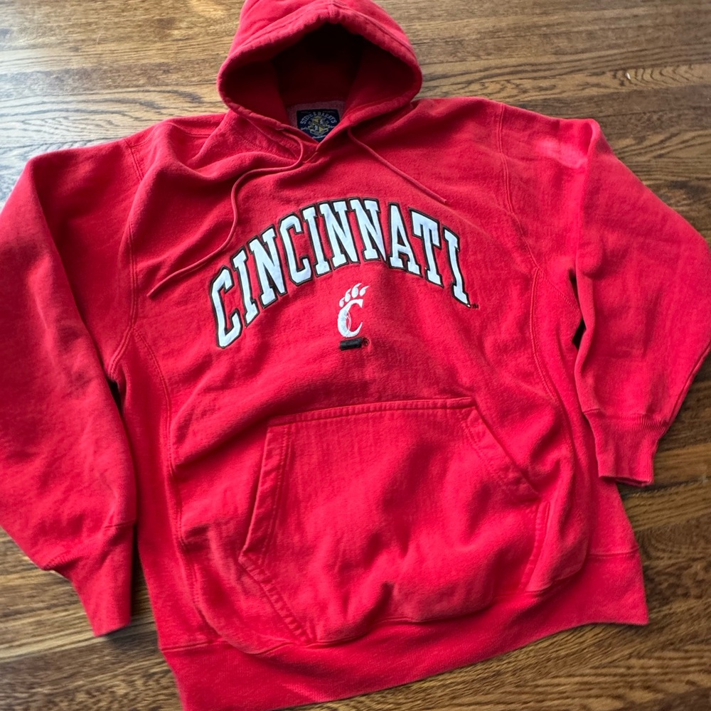 #660 UNIVERSITY OF CINCINNATI BEARCATS (VINTAGE) STEVE & BERRY’S VINTAGE HOODIE - Picture 11 of 13